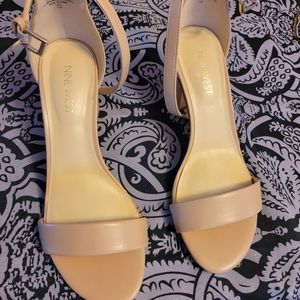 Nine west block heel sandals beige